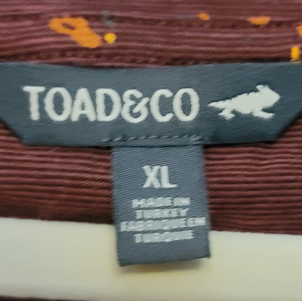 Toad & Co., Pocketed, Maroon Long Sleeve Dress with Floral Print - Picture 2 of 5